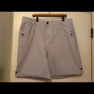 In Every Story Blue and White Striped Shorts